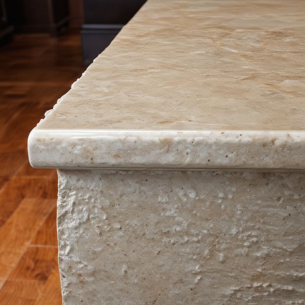 Quartz countertop with seamless finish