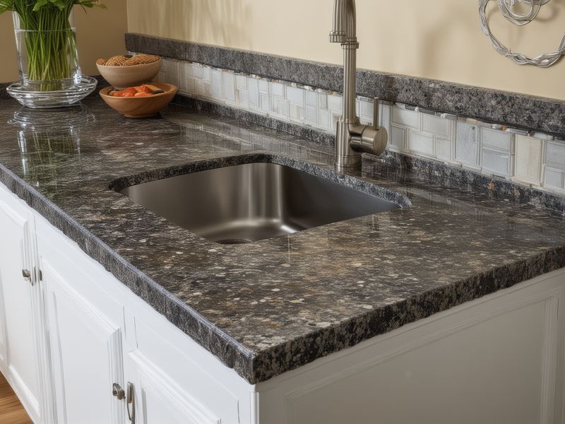 Master stonemason hand-finishing granite edge