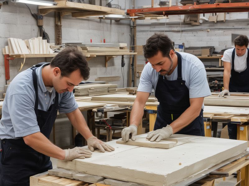 Modern quartz countertop installation